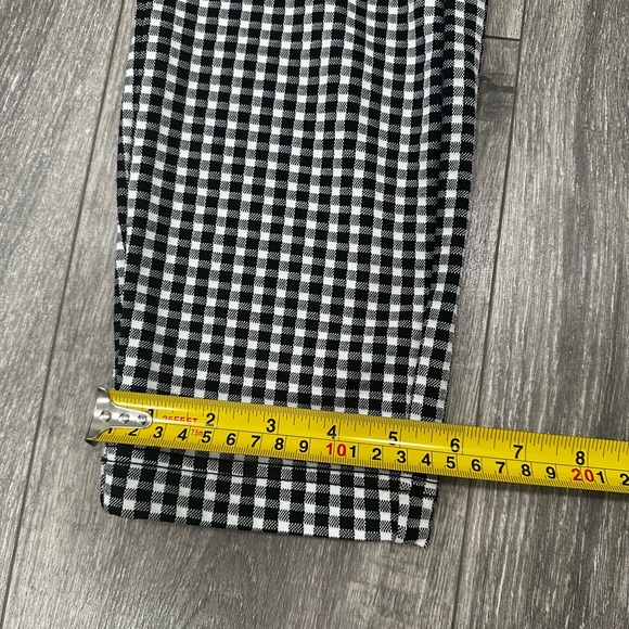 Maeve by Anthropologie Black & White Plaid Skinny Pants Leggings Size 12 - Picture 11 of 15